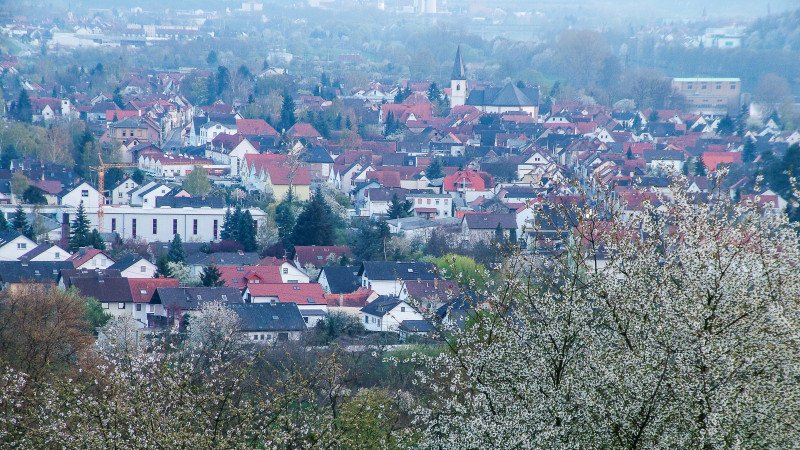 Panoramafoto von Kleinwallstadt
